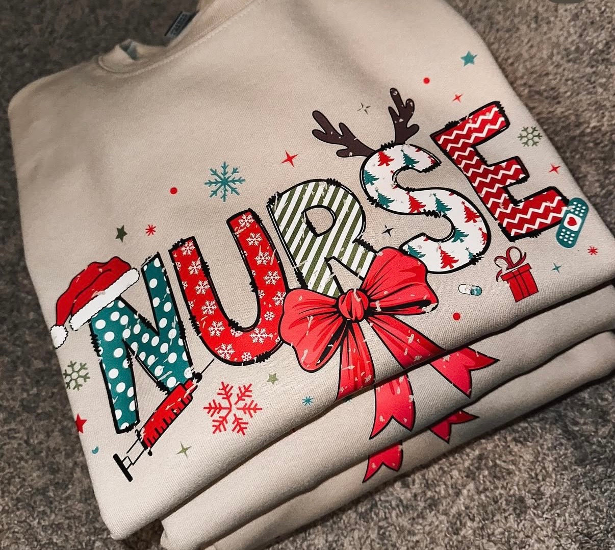 Christmas Nurse crewneck