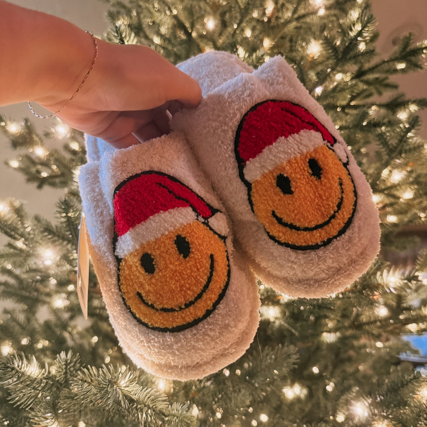 Smiley Christmas Slippers
