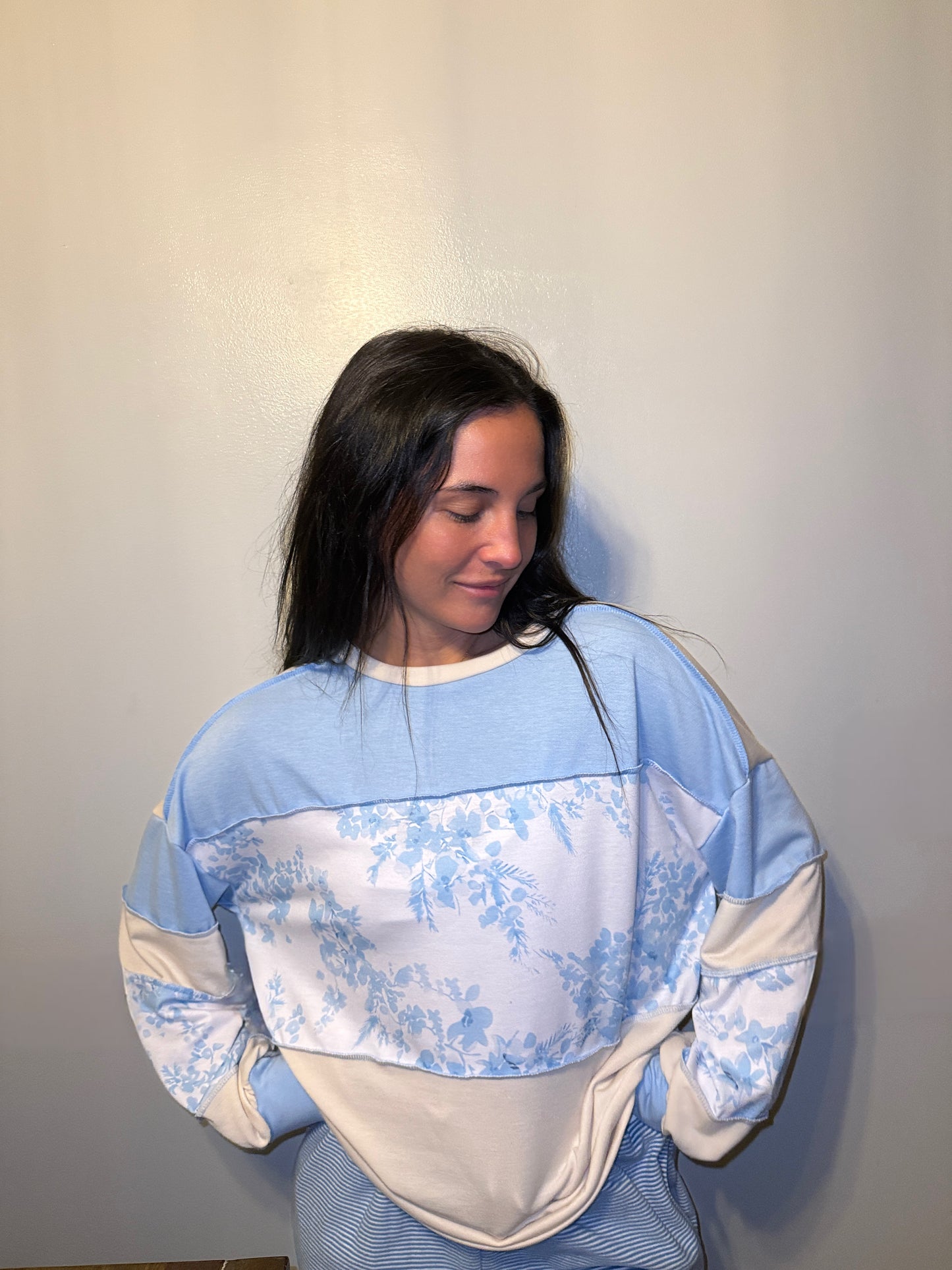 Bluebell Patchwork Pullover