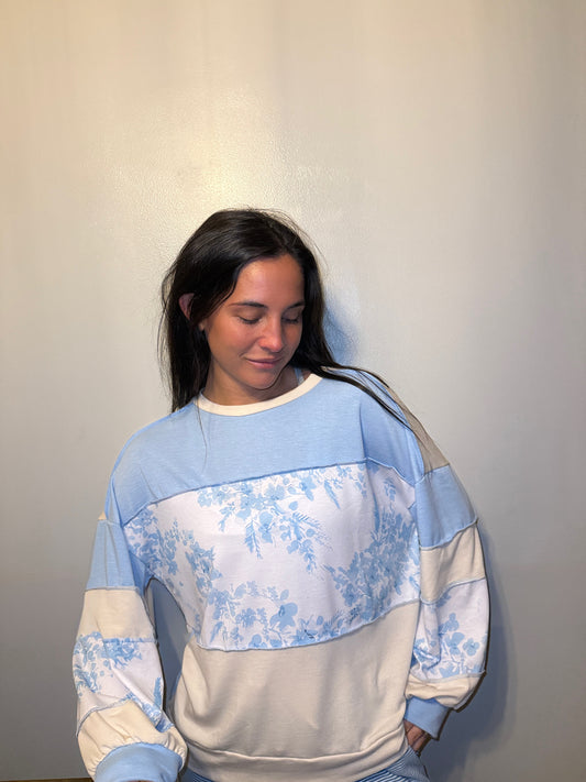 Bluebell Patchwork Pullover