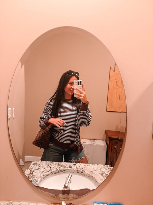 Blu Pepper Brown & Blue Sweater