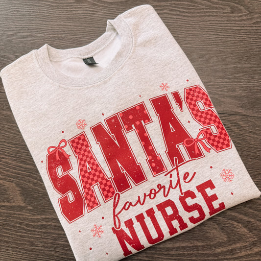 Santas Fav Nurse Crewneck