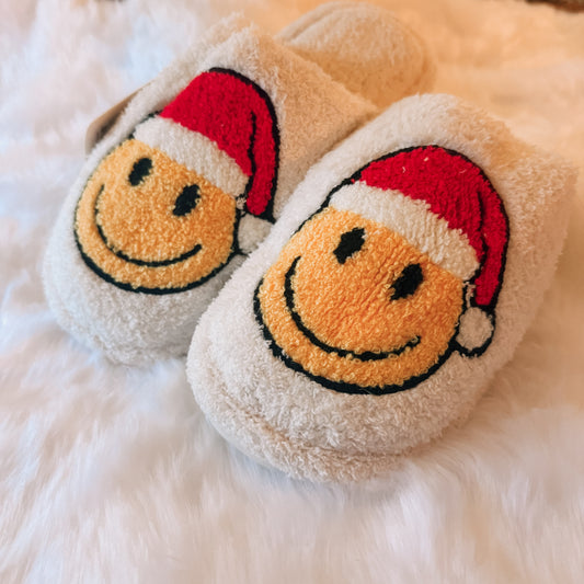 Smiley Christmas Slippers